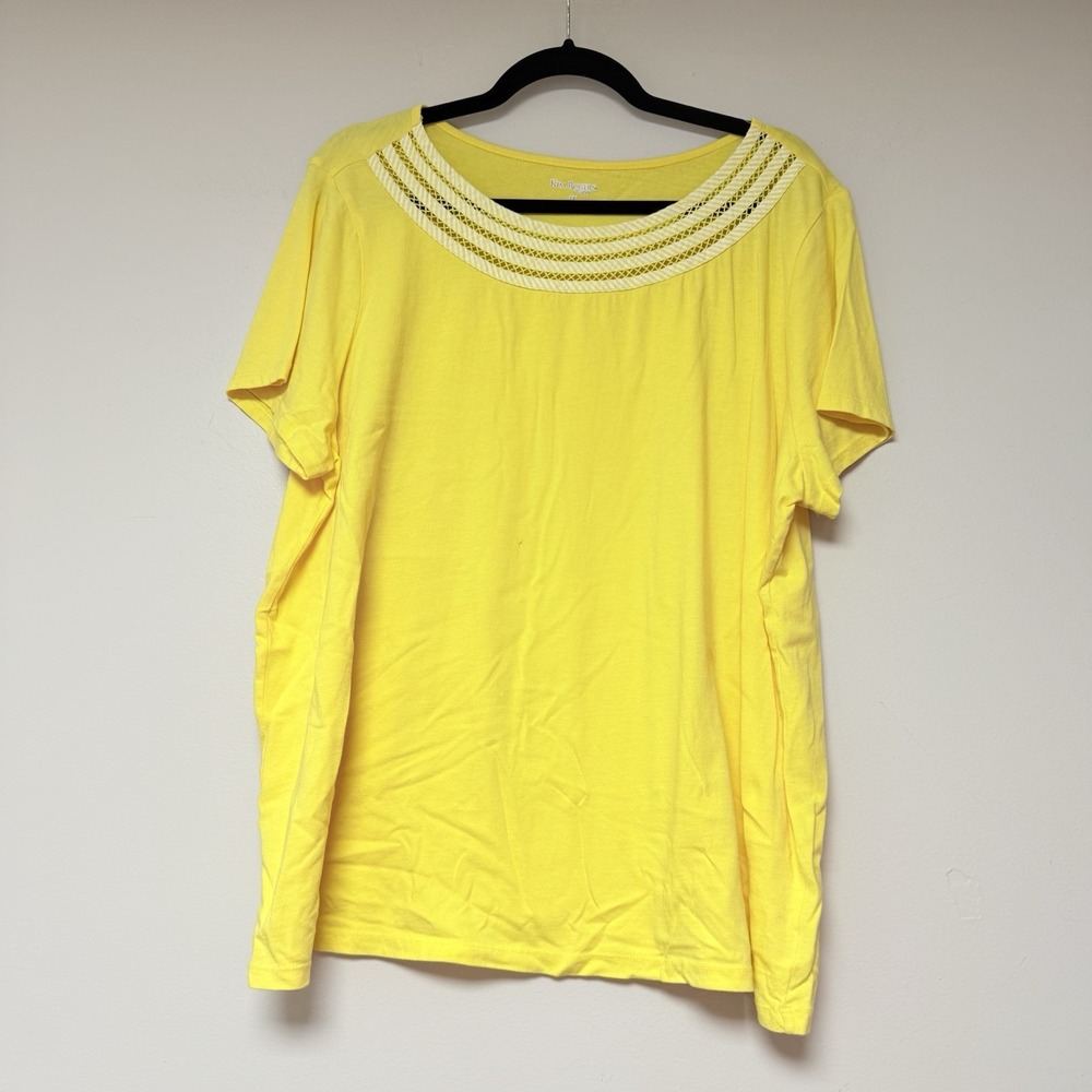 Kim Rogers Curvy Women's Yellow T Shirt Size 1X